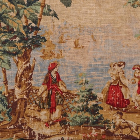 Covington Bosporus Printed Linen Blend Fabric - - Picture 4 of 4